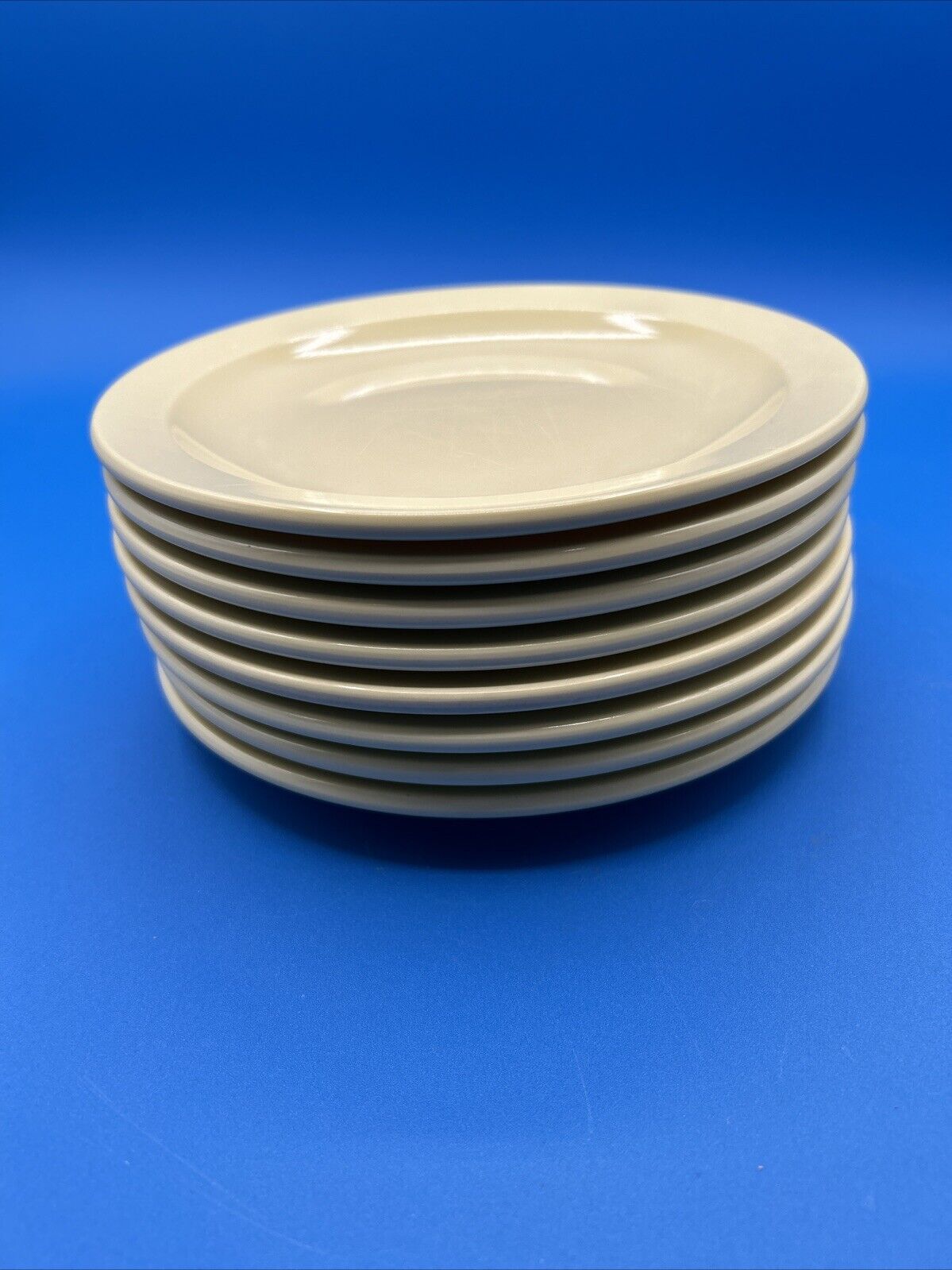 Vintage Yellow Boonton Ware Melamine 7” Plates Lot Of 8 MCM 105-7
