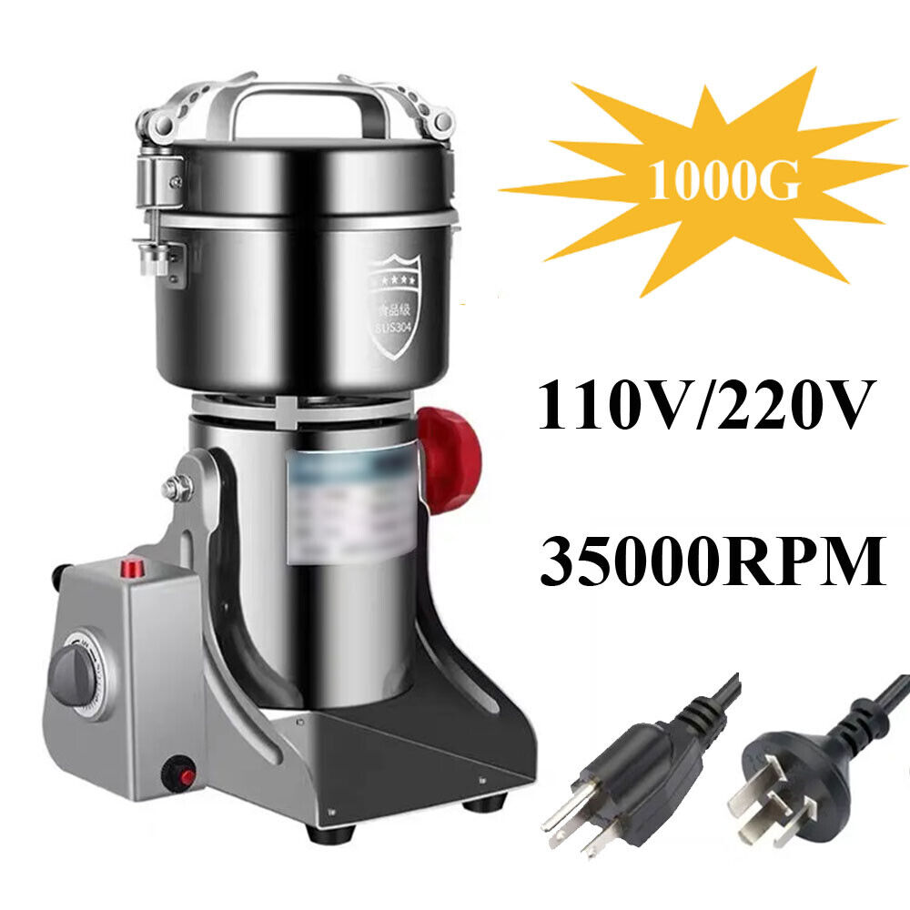 1000g Commercial Electric Cereal Dry Grinder Swing Type Herb Powder Mill Machine