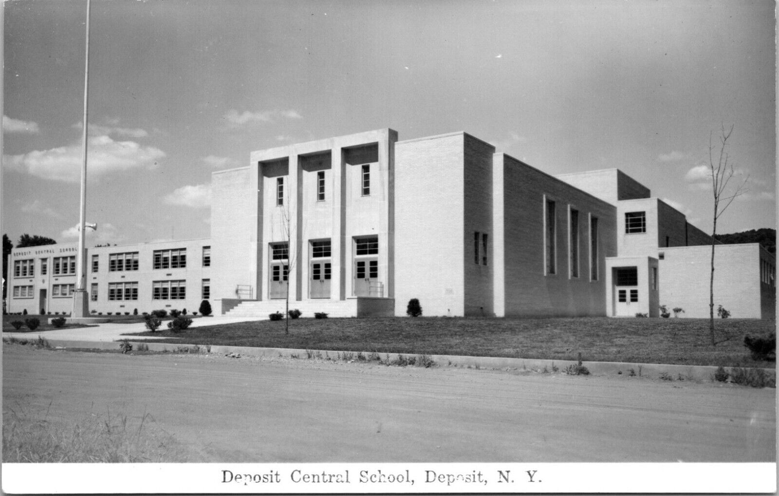 RPPC Deposit NY Central School Exterior New York Kodak photo postcard JP8