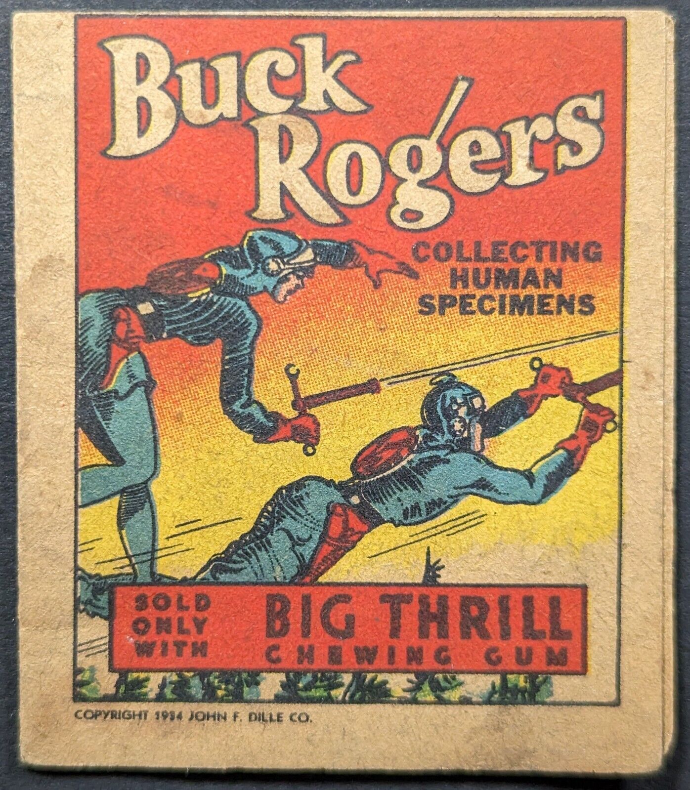 Buck Rogers 1934 Big Thrill Goudey Gum Card Booklet (Dirty)