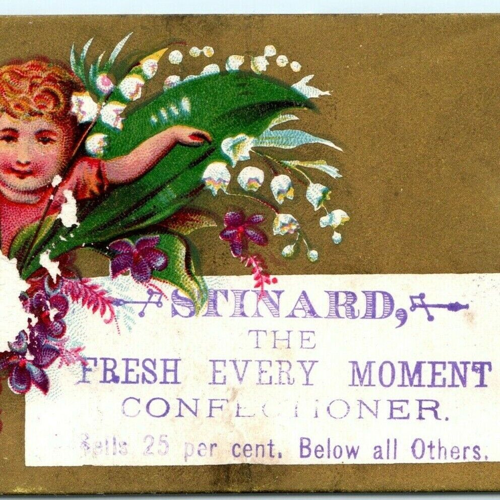 c1880s Stinerd Confectioner Candy Maker Chocolate Gnome Victorian Trade Card C17