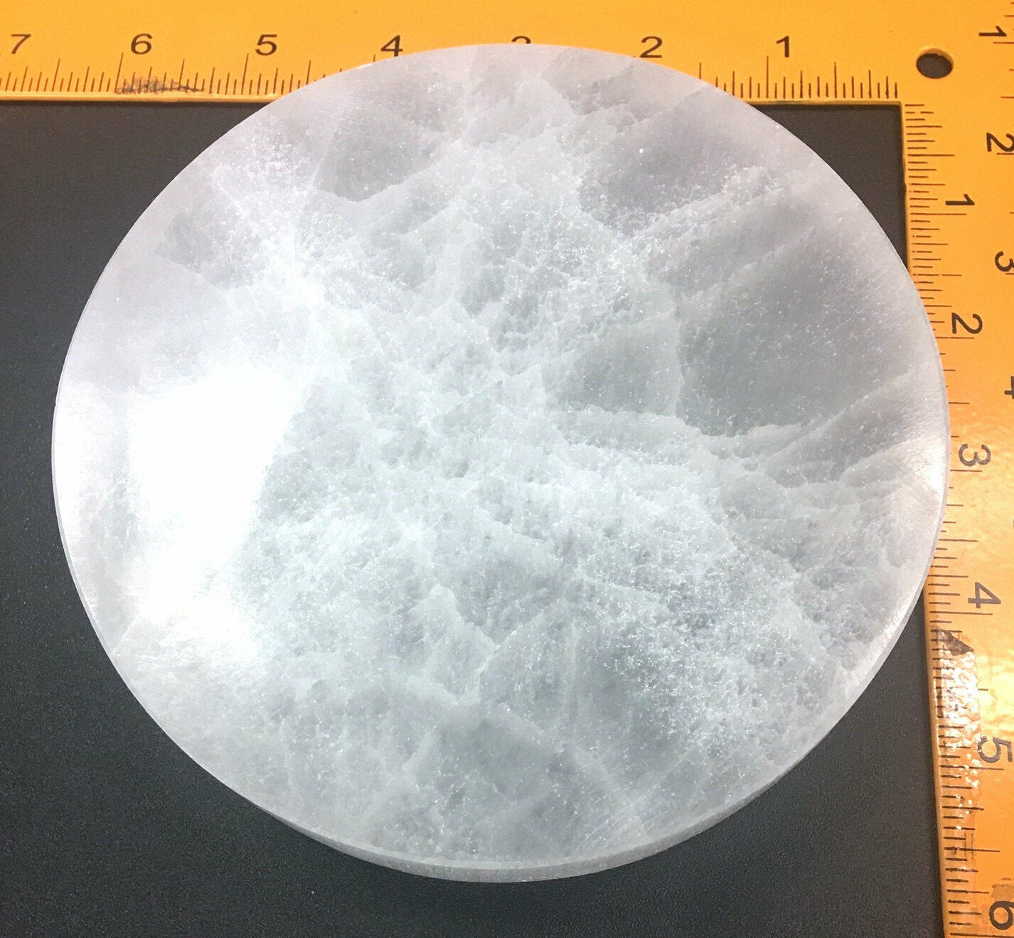 Selenite Crystal Circle Plate (5 pcs) Round Wholesale Gemstone Decor Lot