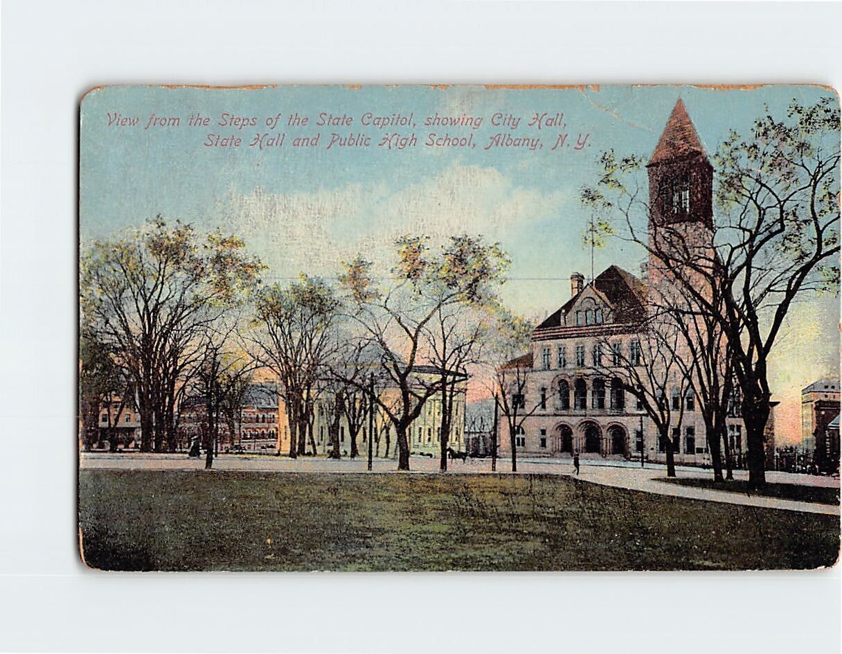 Postcard View from the Steps of the State Capitol, Albany, New York