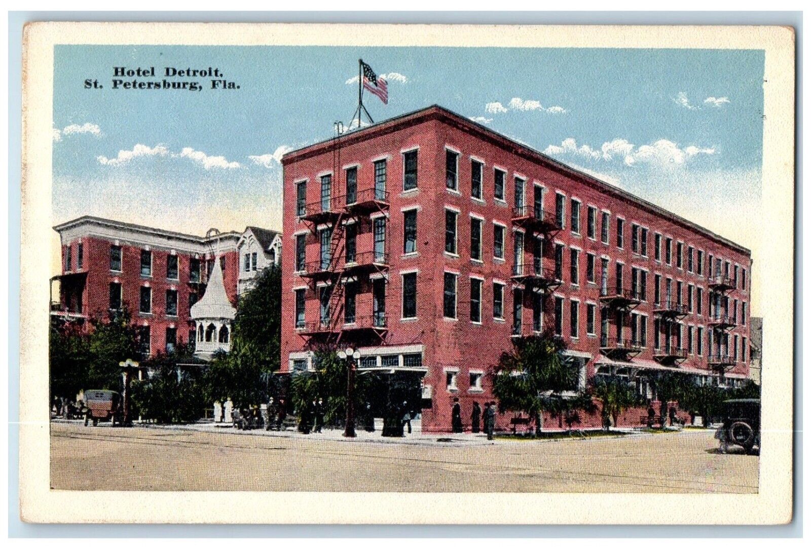 c1910\'s Hotel Detroit Building St. Petersburg Florida FL Antique Postcard