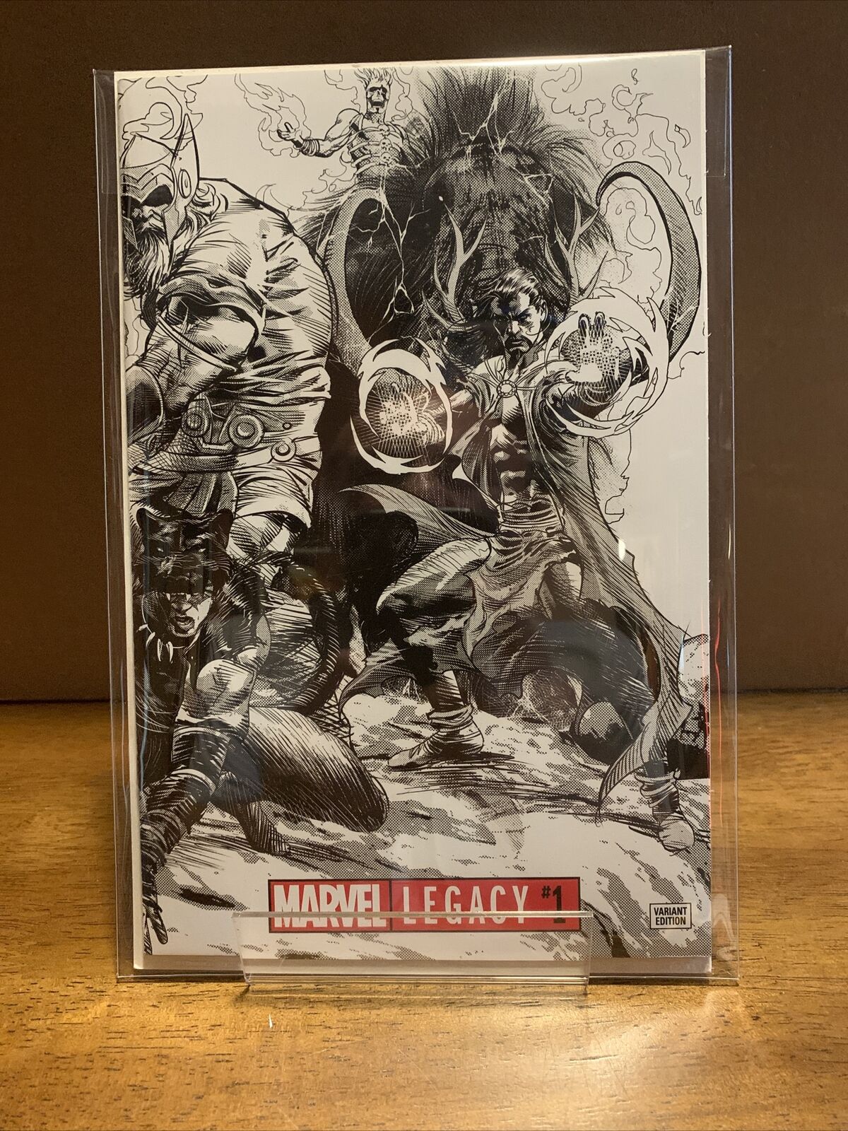 Marvel Legacy #1  1:1000  B&W Sketch Variant Mike Deodato jr. 1st BC Avengers