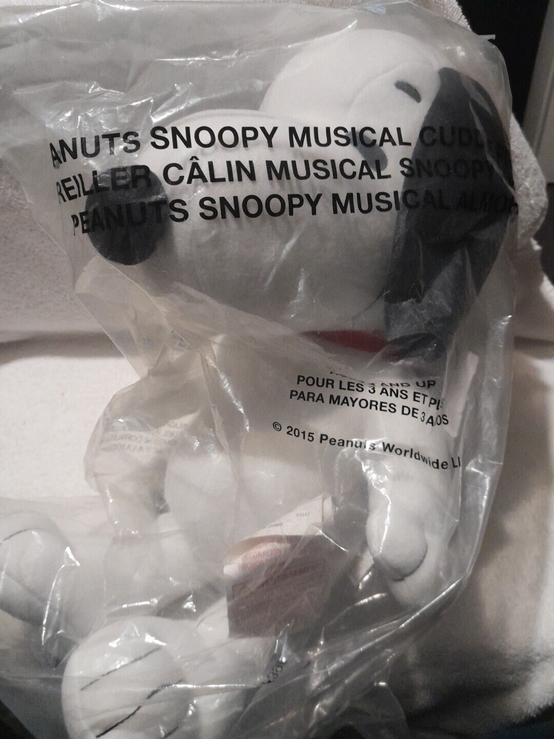Peanuts Snoopy Musical cuddle Pillow