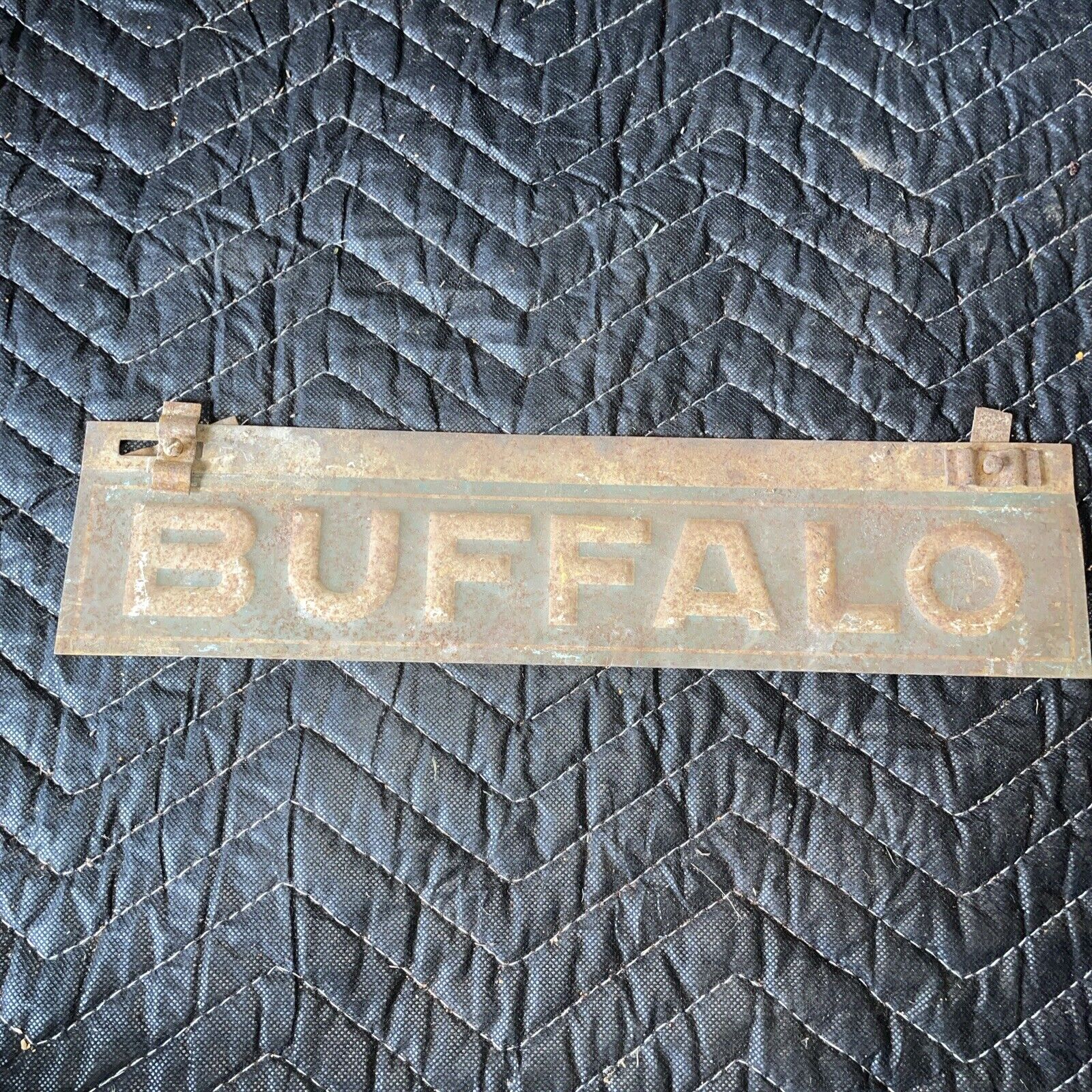 Antique Buffalo Metal Sign Original MR