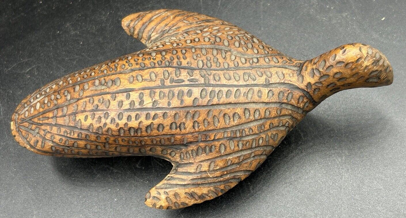 Antique Australian Aboriginal Art Mulga Wood Carving 6 1/2”Old Patina