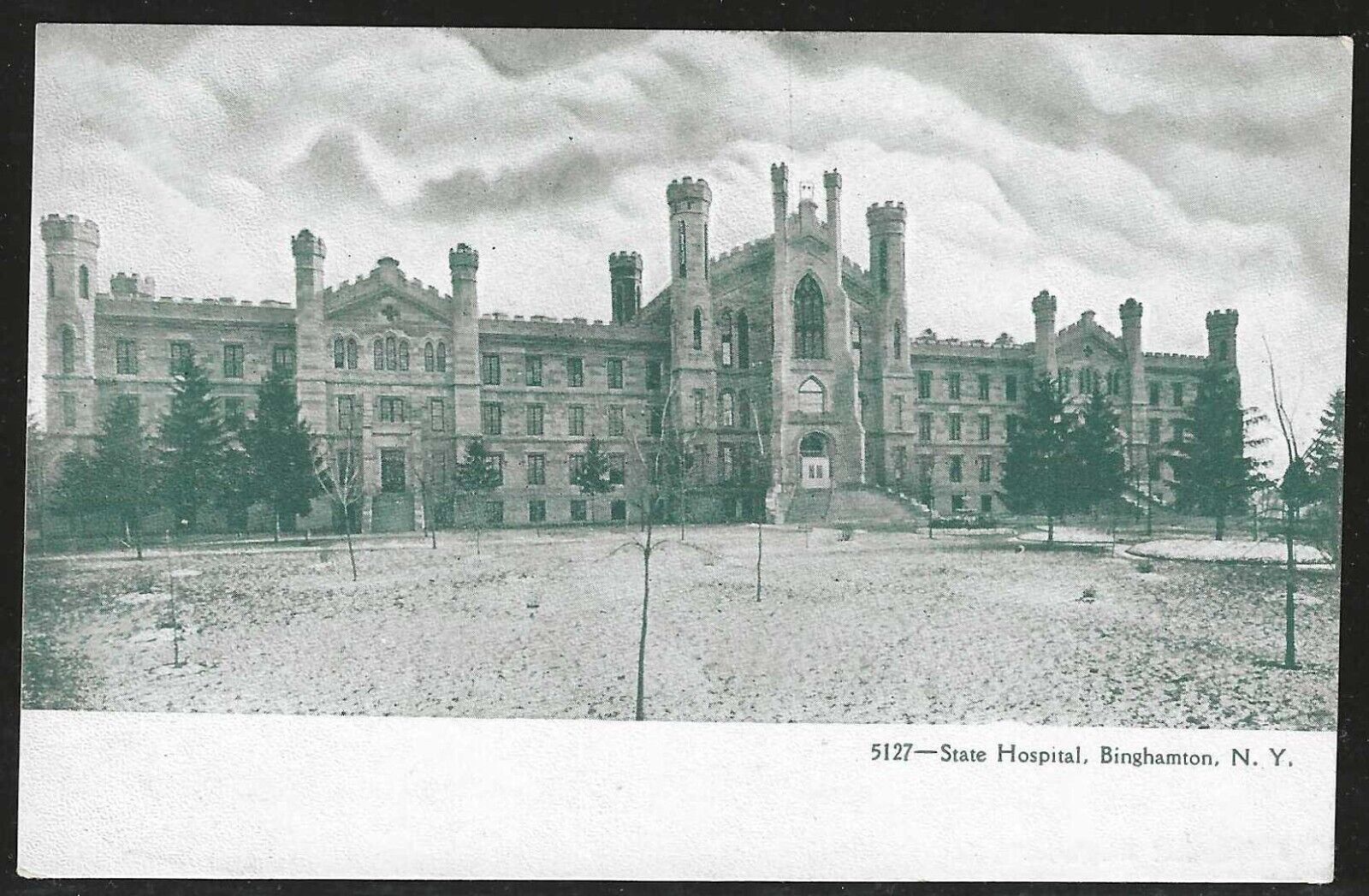 State Hospital, Binghamton, New York, Very Early Postcard, Unused