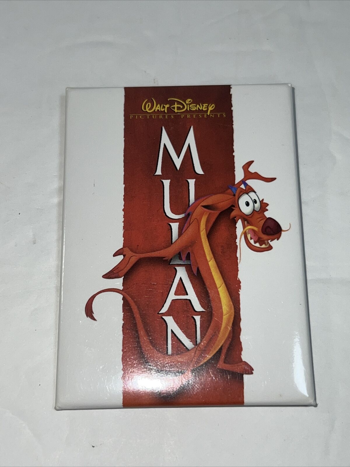 Vintage Disney Mulan Movie Button/Pin (Movie Theater Promo) Mushu