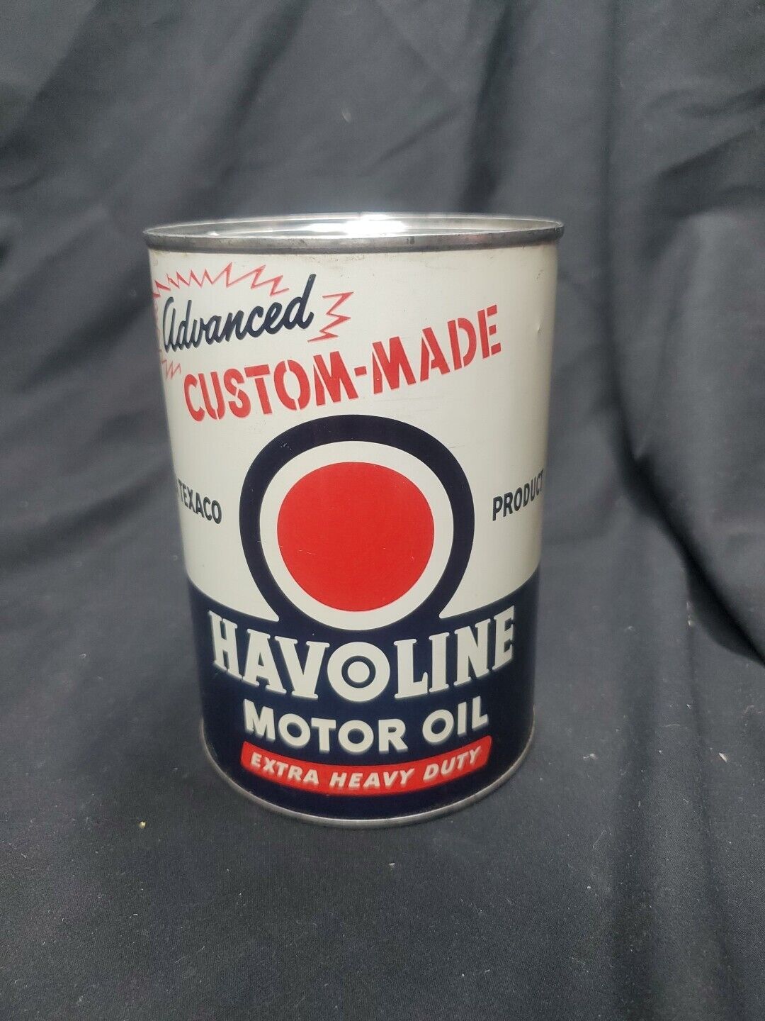 Vintage Havoline  Motor Oil Can Texaco Product Advanced Custom-made