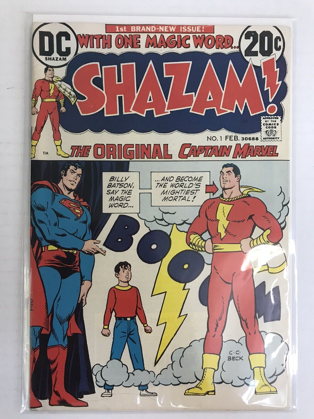 SHAZAM #1  1973  1st Captain Marvel Origin Issue DC Comics