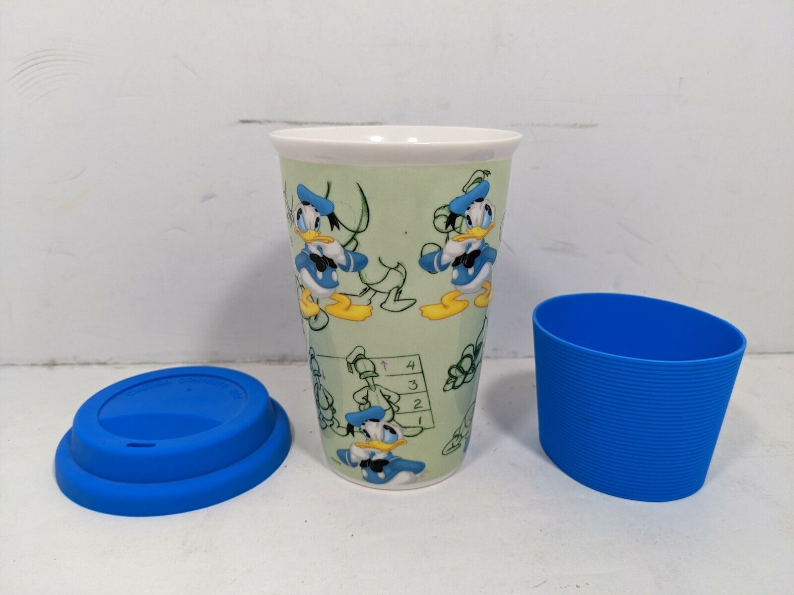 6 Inch Disney Donald Duck Kcare Ceramic Coffee Travel Cup