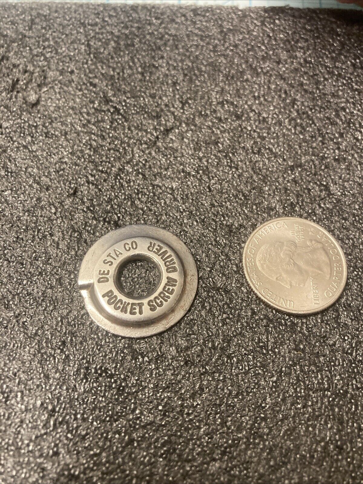 USED Vintage Metal Detroit Stamping Co. / DE STA CO Keychain Pocket Screwdriver.