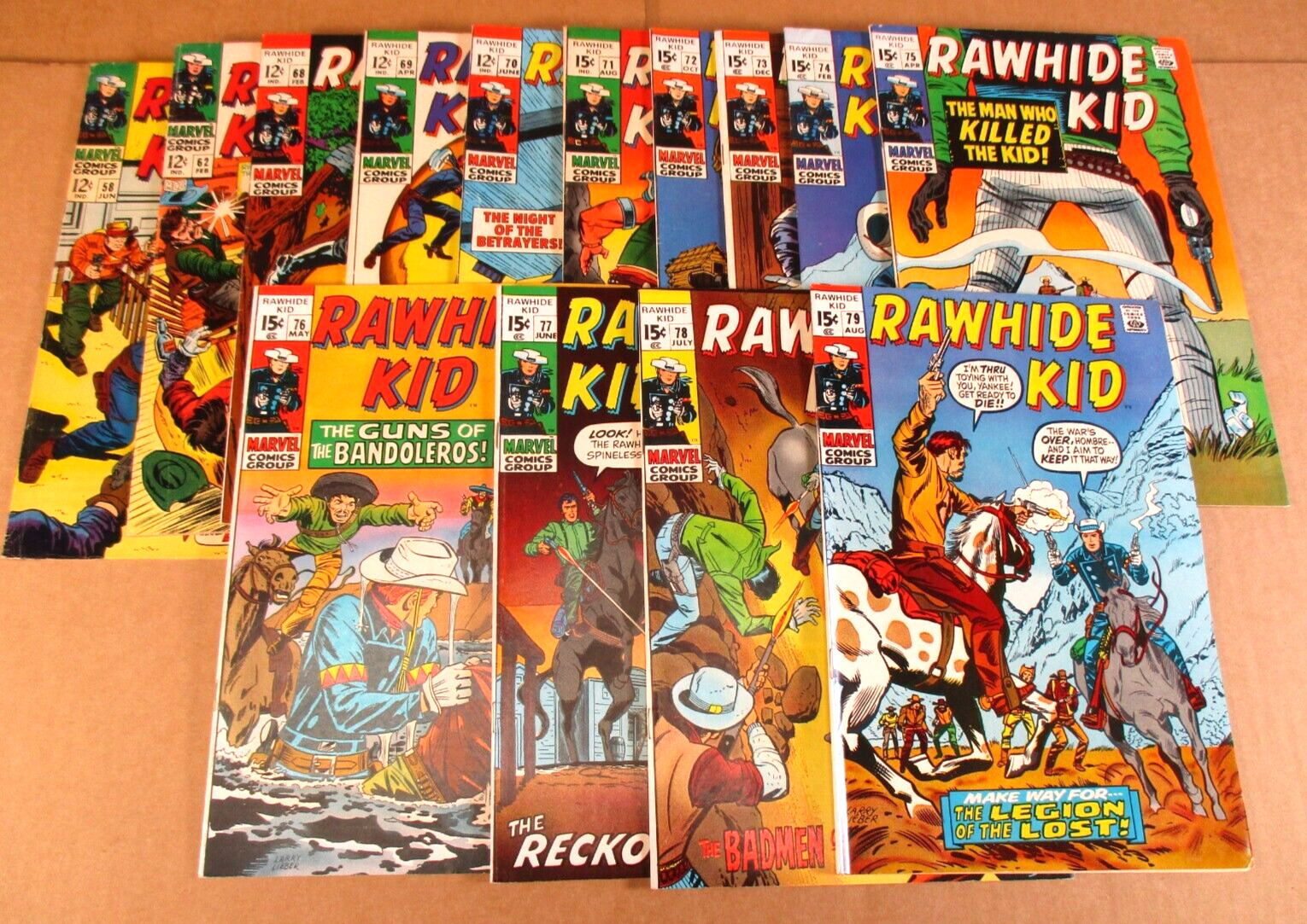 Rawhide Kid Marvel Comics # 58  62 68 - 79 Sliver Age Western Good Condition