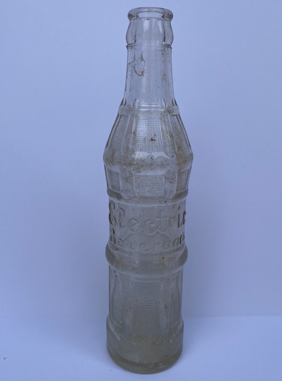 Rare Vintage Electric Beverages ~ El Dorado Arkansas ~ Glass Soda Bottle