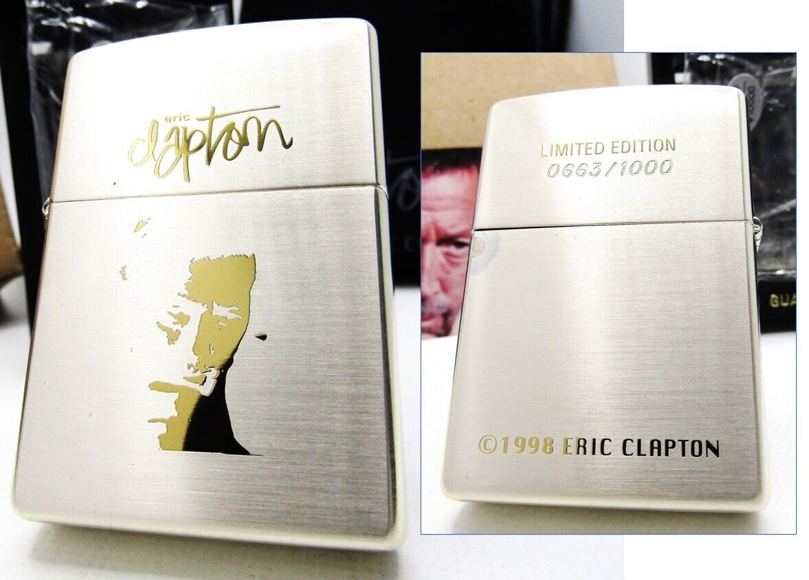 Eric Clapton Limited 0663/1000 Zippo Mint with Flaw Rare
