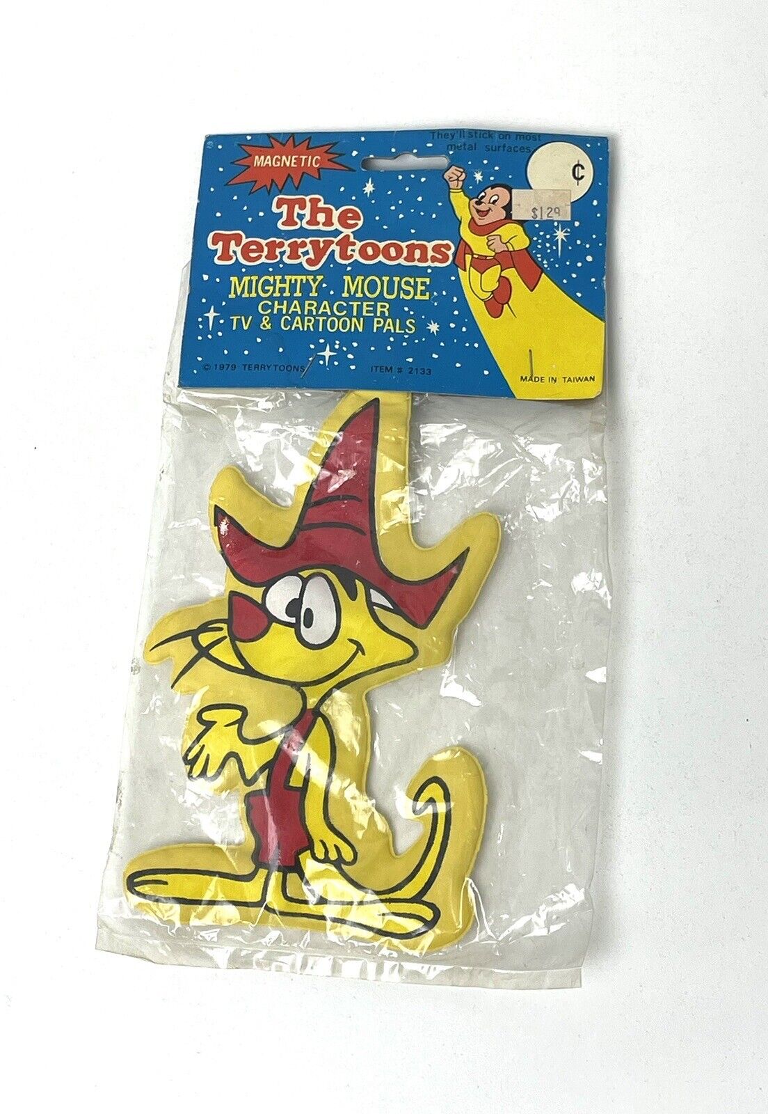 Terrytoons 1979 Possible Possum Mighty Mouse Pal Soft Magnet Vintage NEW RARE