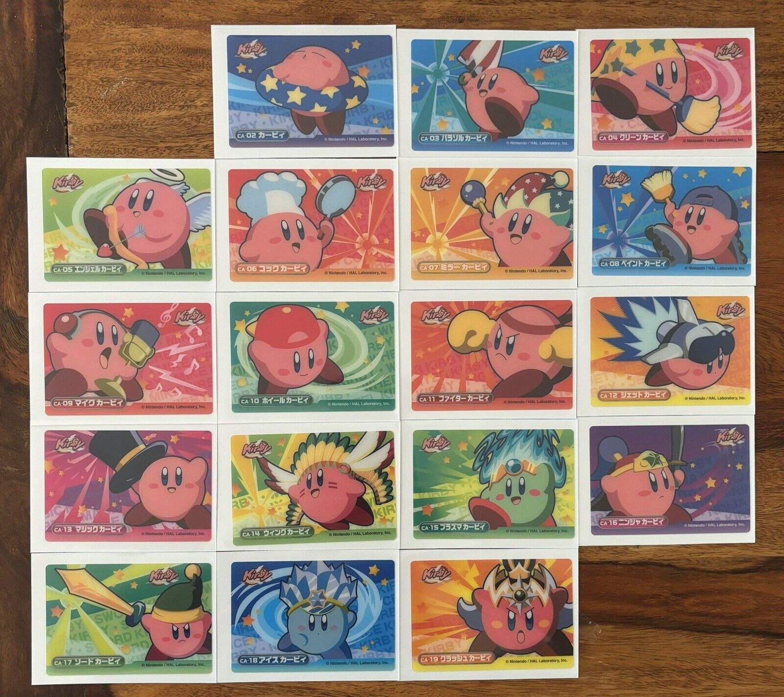 Kirby Of The Stars Clear Trading Card Japan Vintage Set
