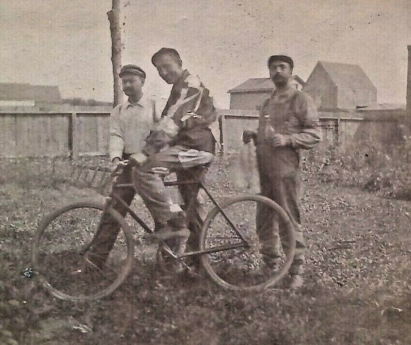 C.1900/10s Buffalo, NY. ID= Mark Linkoch Uniform Man Bicycle. Group. Outdoor 9x7