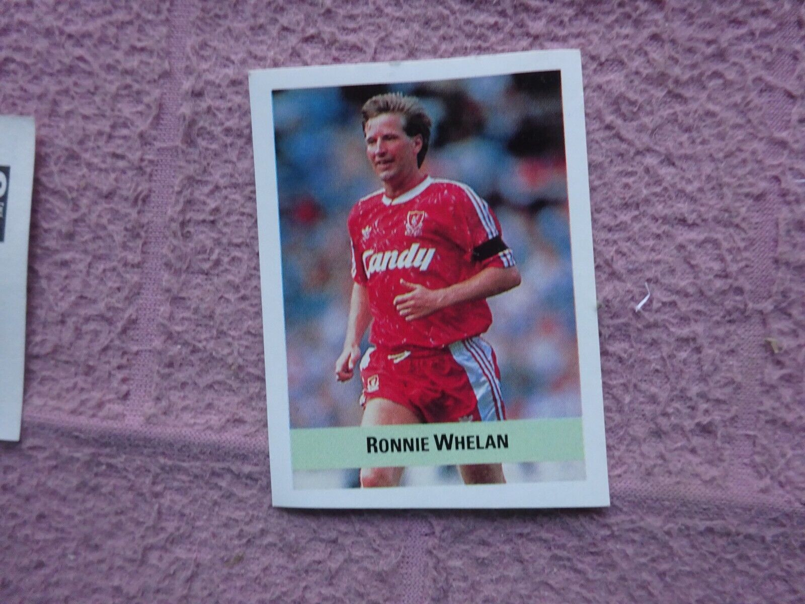 THE SUN - SOCCER STICKER COLLECTION 90/91 #127 RONNIE WHELAN  LIVERPOOL  VG