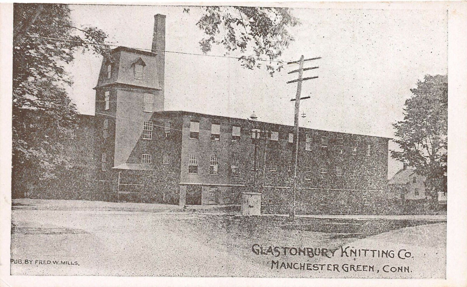 Glastonbury Knitting Co. Manchester Green, Connecticut, Early Postcard, Unused 