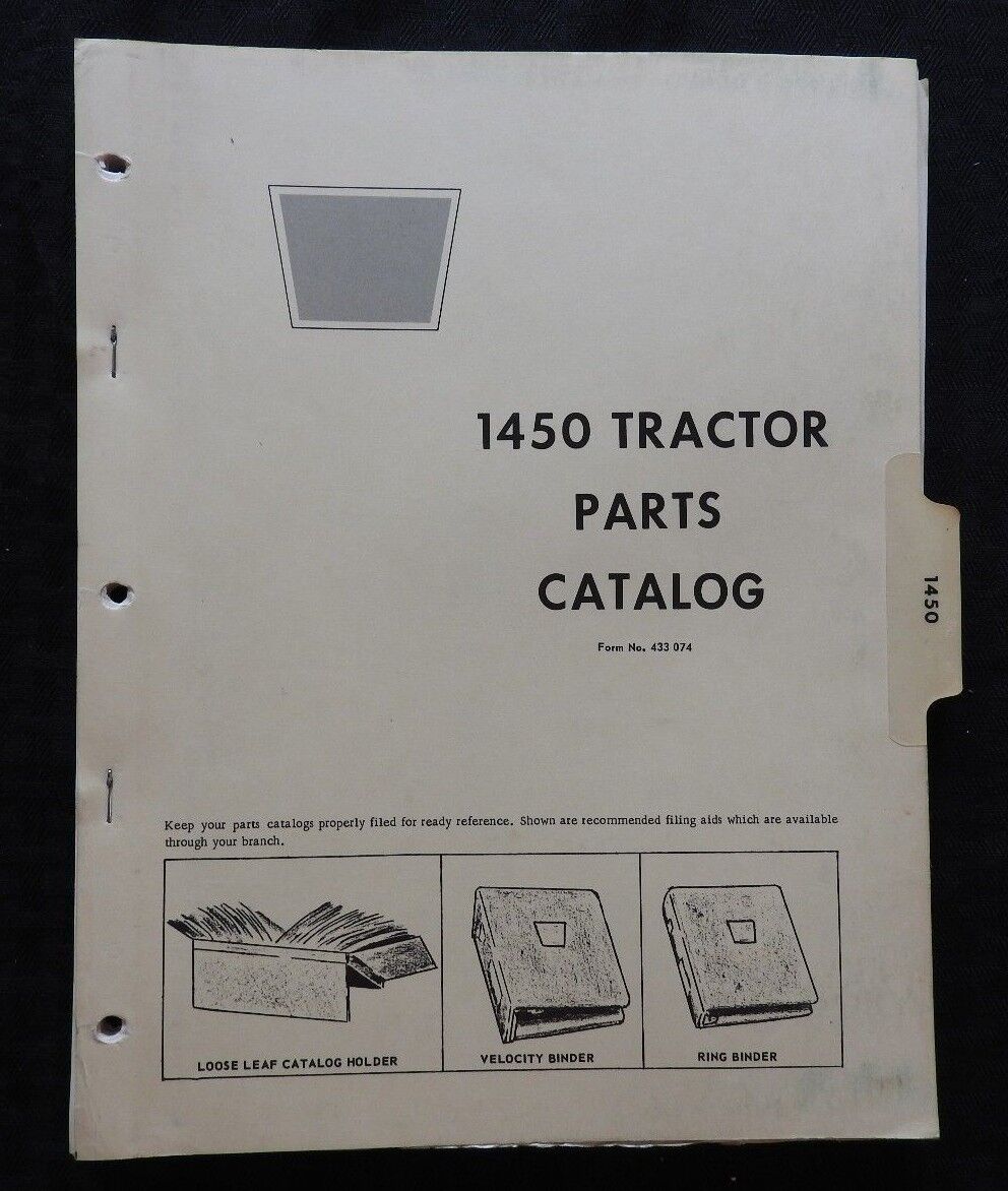 GENUINE 1967-1971 OLIVER 1450 TRACTOR PARTS CATALOG MANUAL VERY GOOD SHAPE
