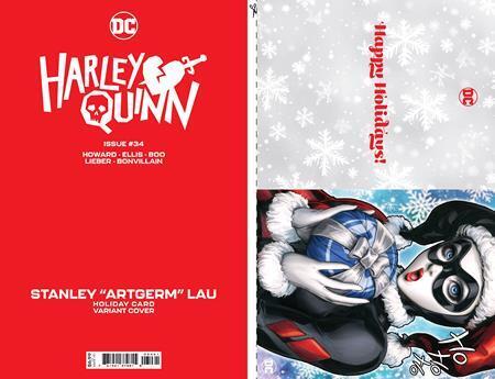 HARLEY QUINN #34C  ARTGERM DC HOLIDAY CARD SPECIAL EDITION 11.28.23 NM