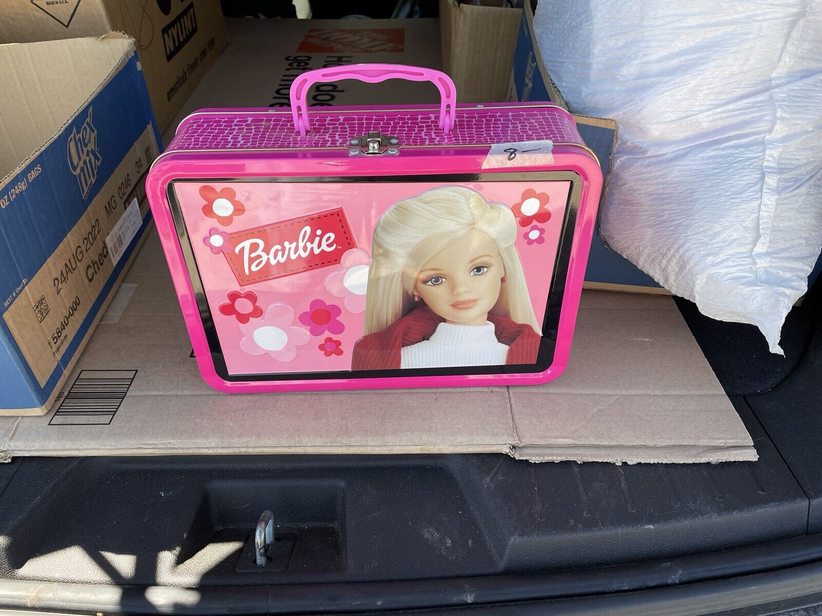 Vintage Barbie Empty Gourmet Popcorn Tin Box  (2000) - Barbie Case