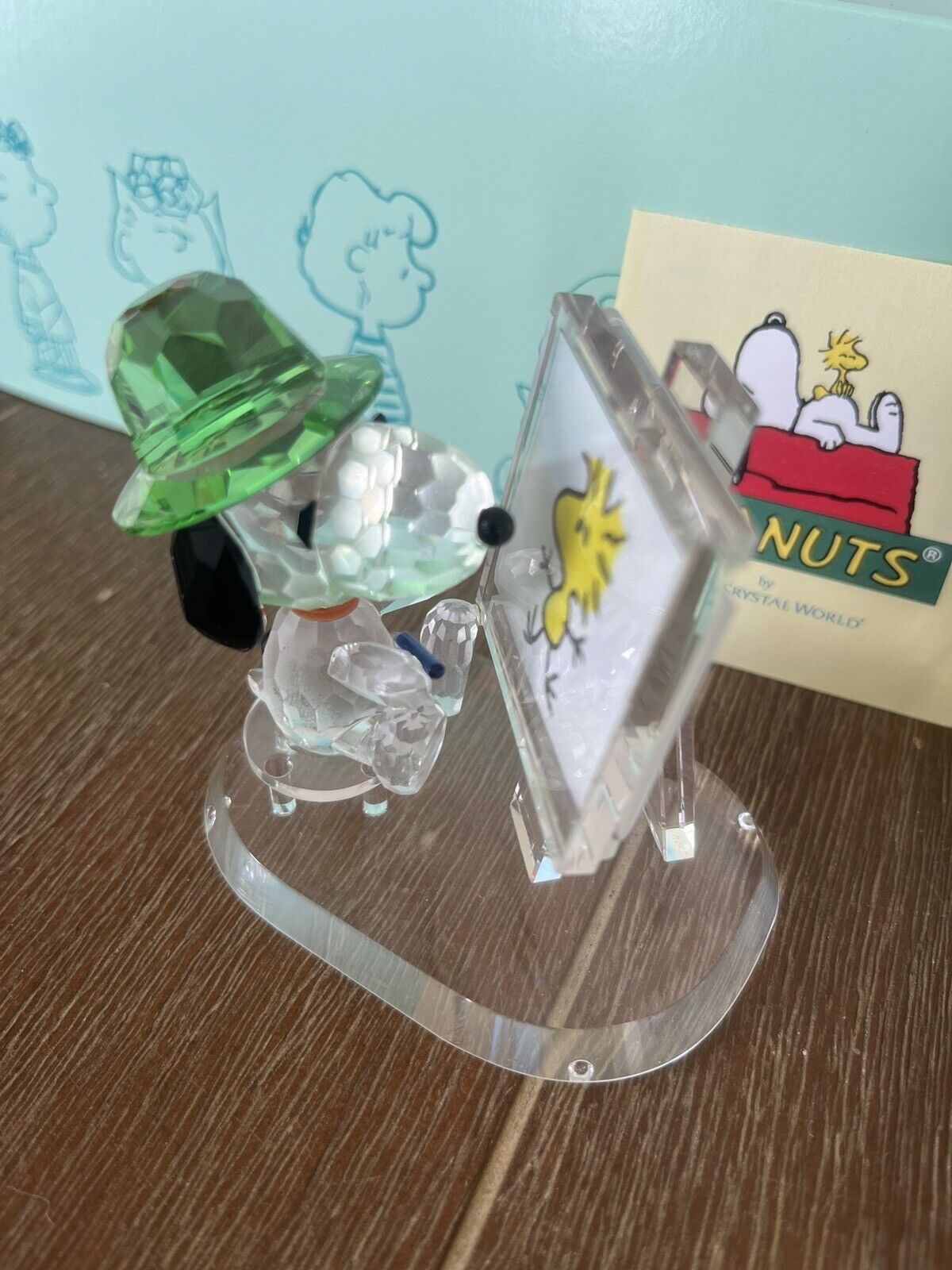 Crystal World Snoopy Art Woodstock Great Condition