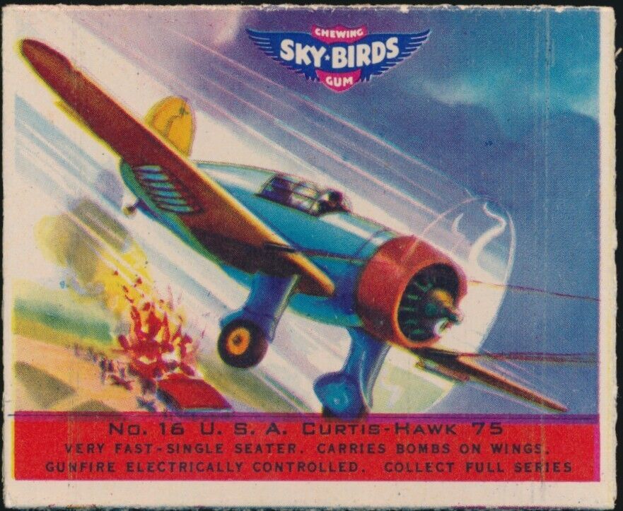 1941 Goudey Sky-Birds Chewing Gum #16 USA Curtis-Hawk