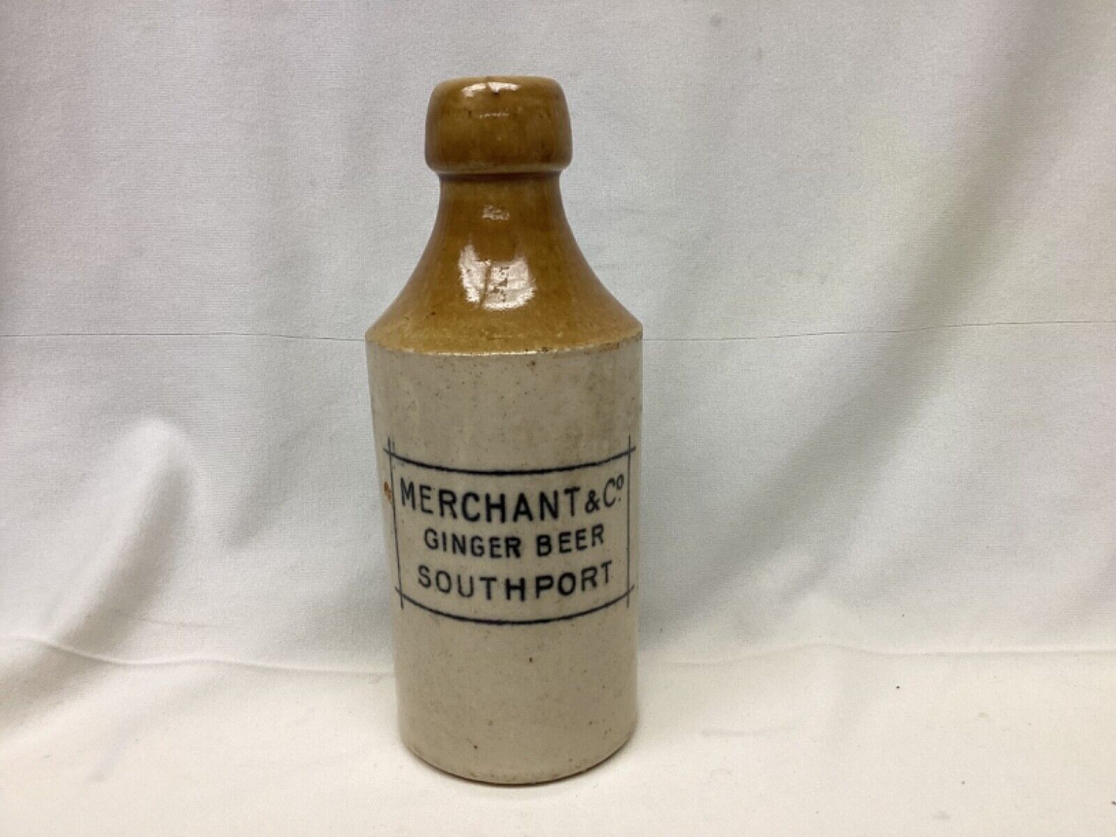 Rare vintage Australia stoneware Blob Top Ginger Beer Bottle Merchant & Co