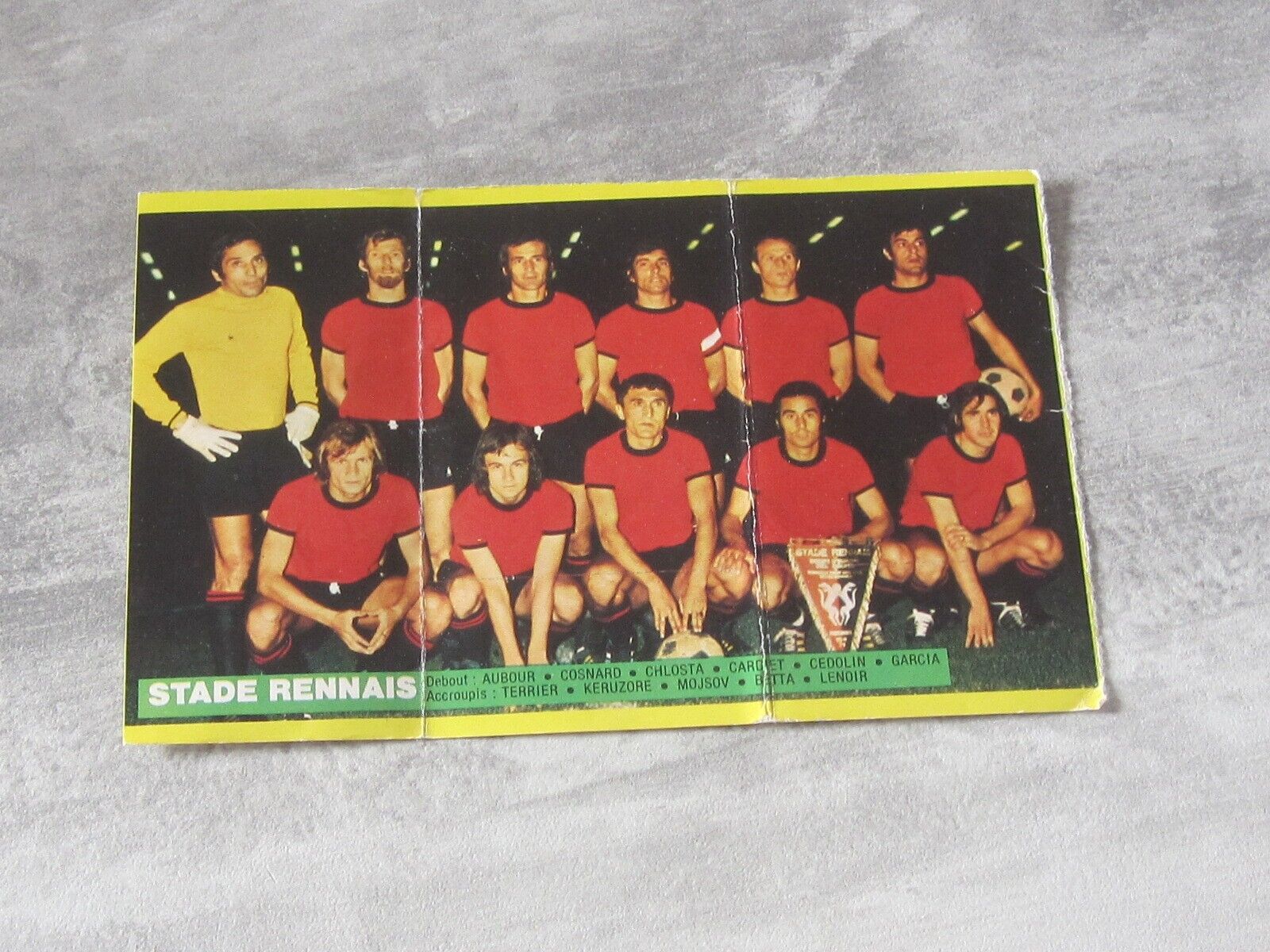 Stade Rennais team card - Rennes 1971-72 / Bel cheese factory
