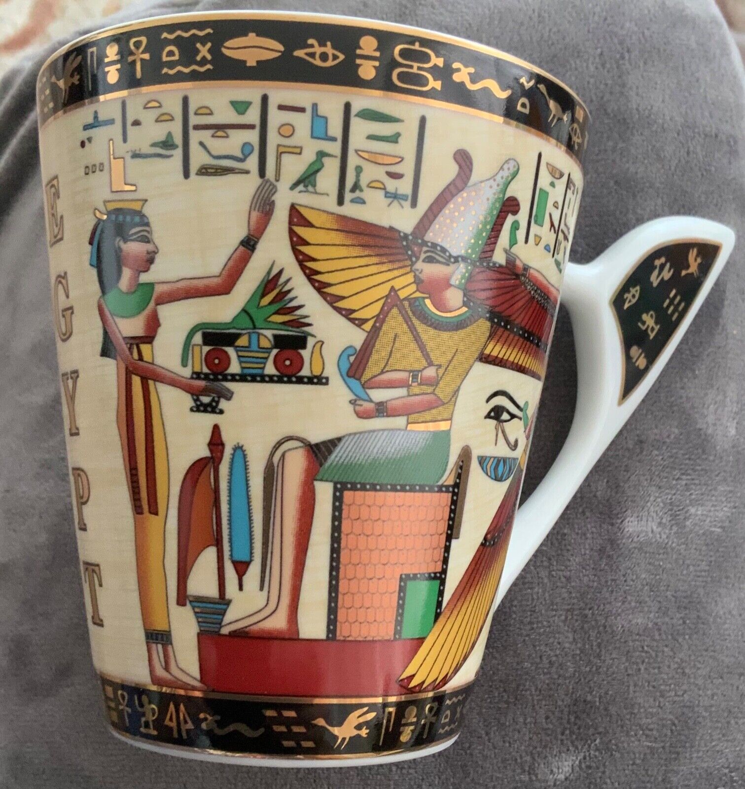 Egyptian Fathi Mahmoud Porcelain Coffee Mug – Different Designs and Colors
