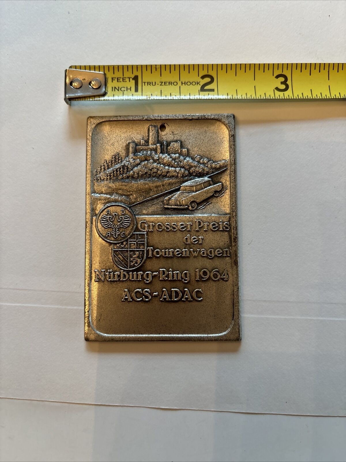Vintage 1964 Nurburgring  ADAC  Grill badge Or dash plaque