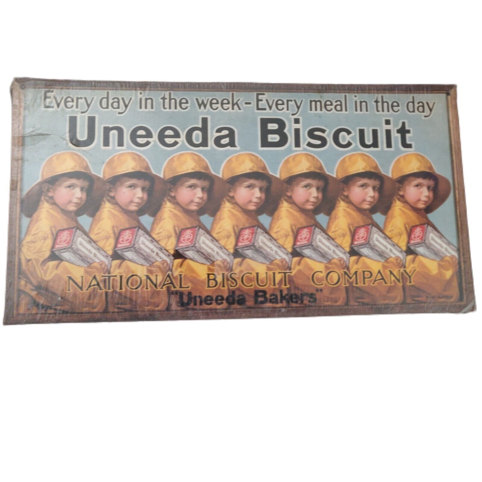 Vintage Rare Uneeda Biscuit National Biscuit Nabisco Advertising Cardboard Sign