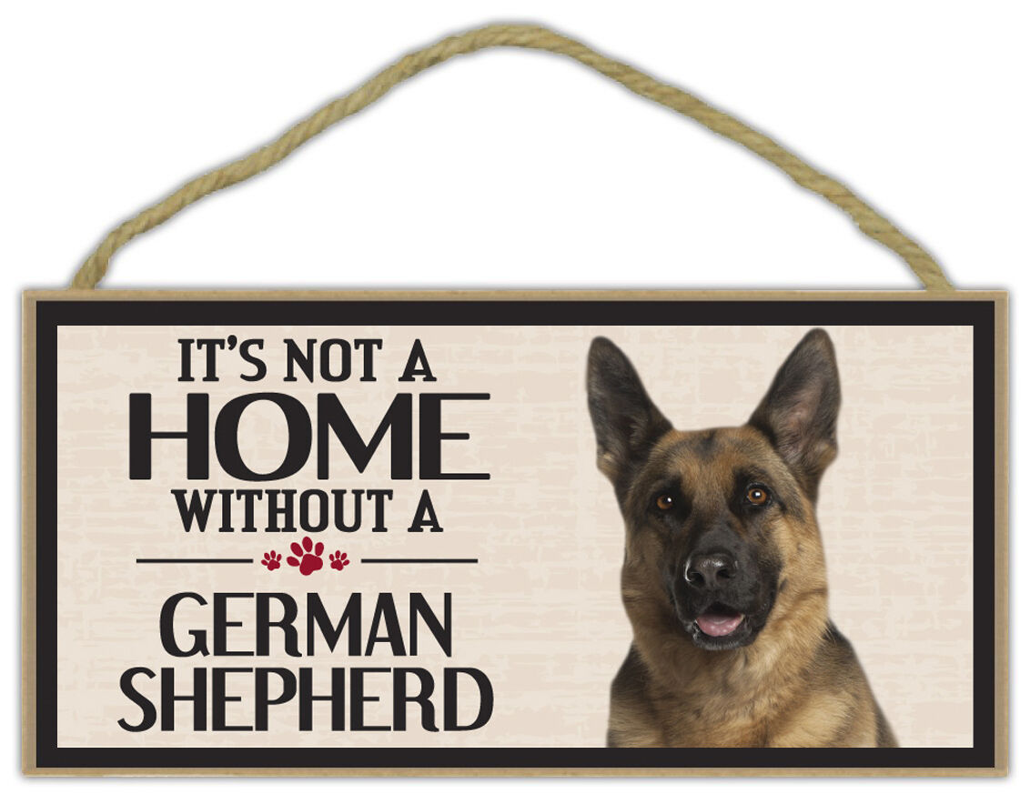 Wood Sign: It's Not A Home Without A GERMAN SHEPHERD | Dogs, Gifts, Decorations