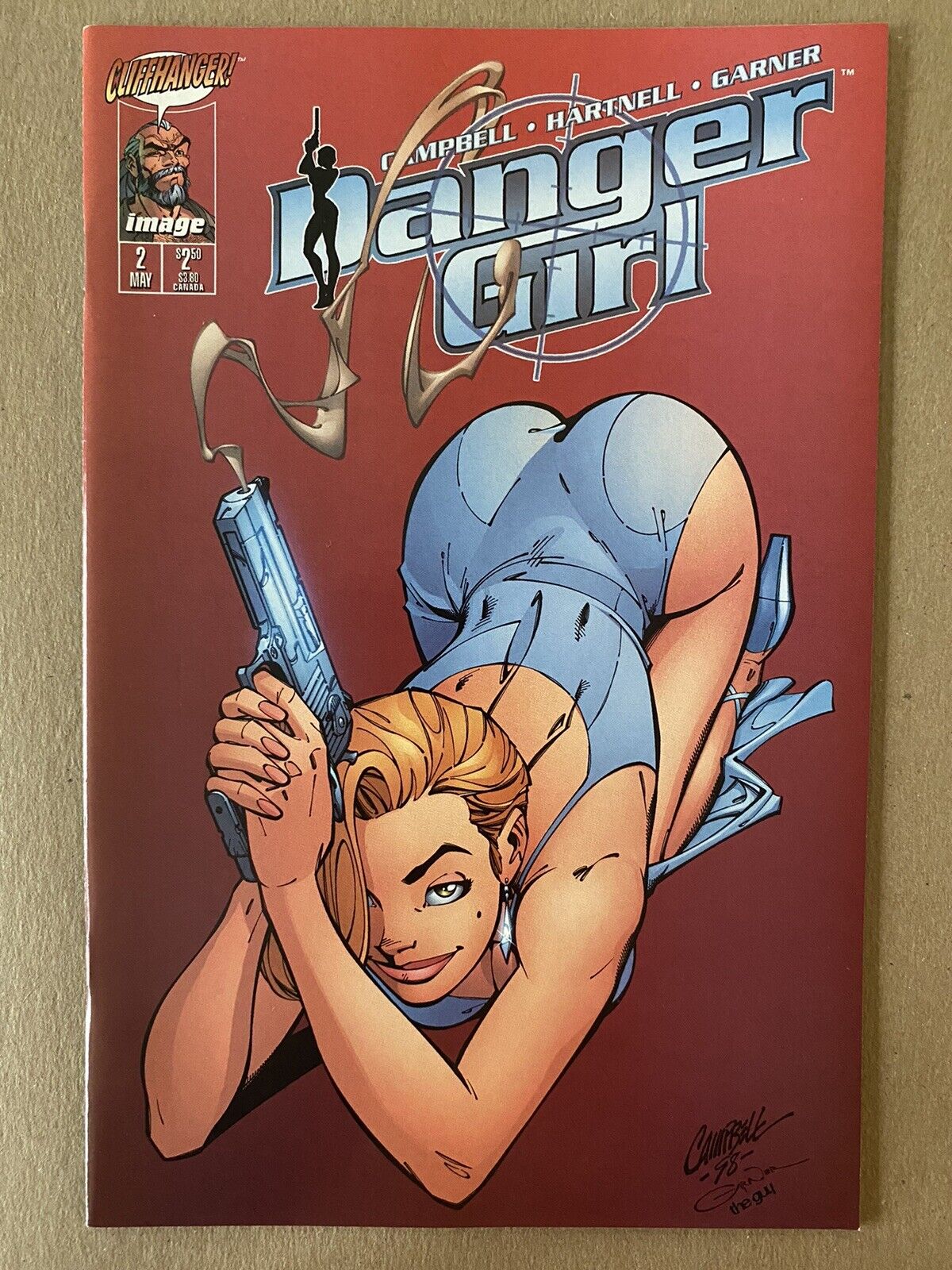Danger Girl #2 1998 JSC Variant Image Comic Book J Scott Campbell NM Condition