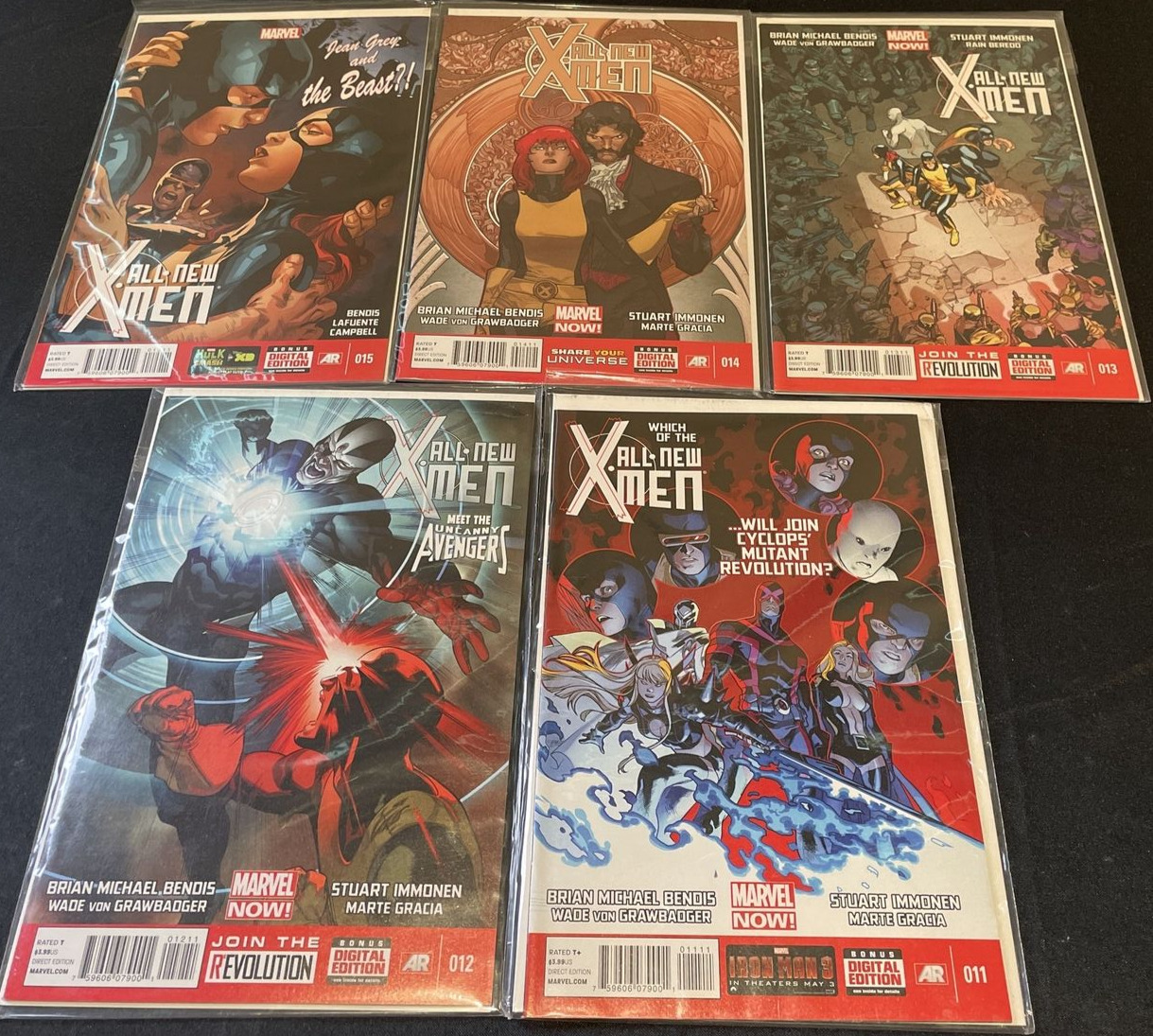 Lot of 5 ALL NEW X-MEN Vol 2 #11, 12, 13, 14, 15 (2015) VF/NM
