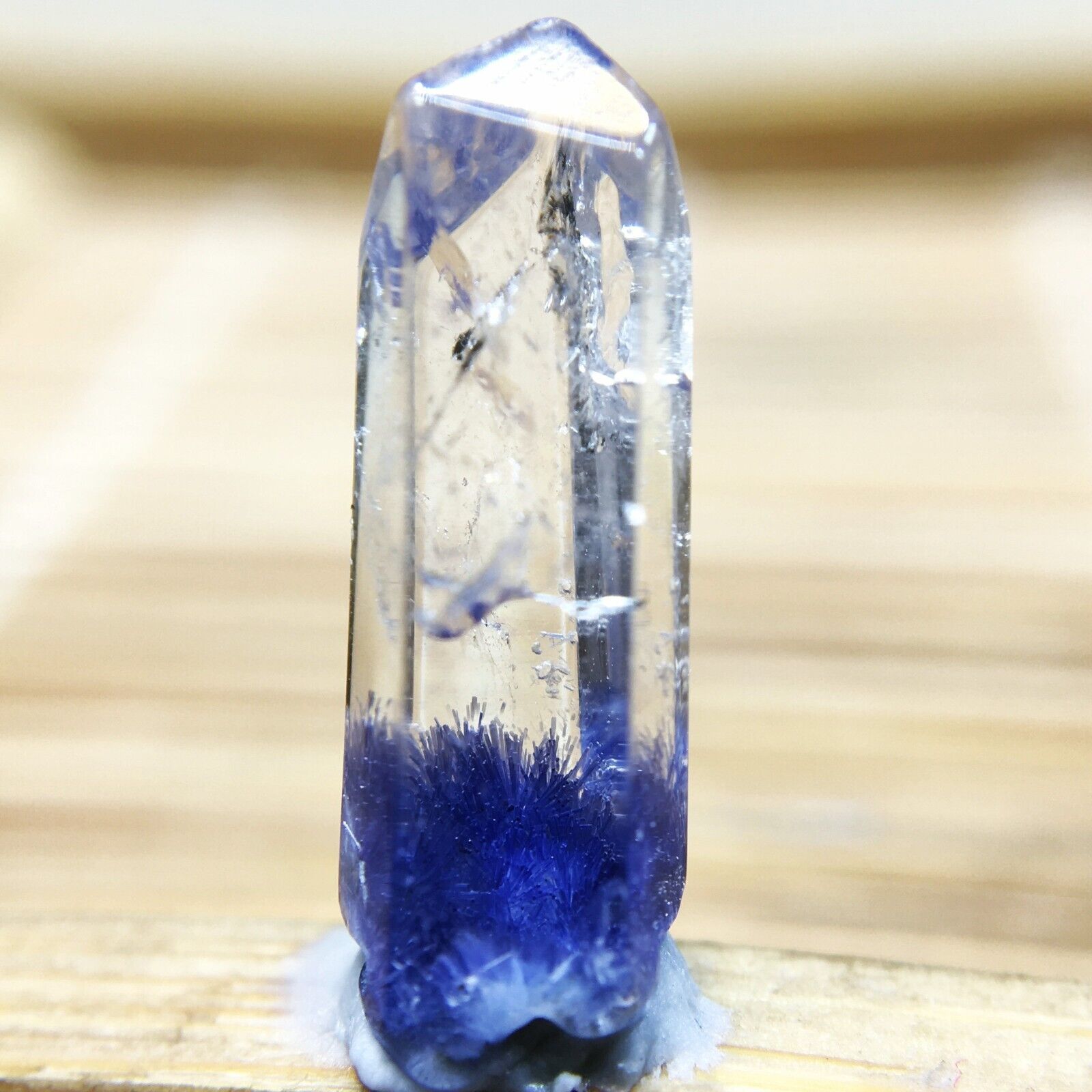 2.7Ct Very Rare NATURAL Beautiful Blue Dumortierite Quartz Crystal Specimen