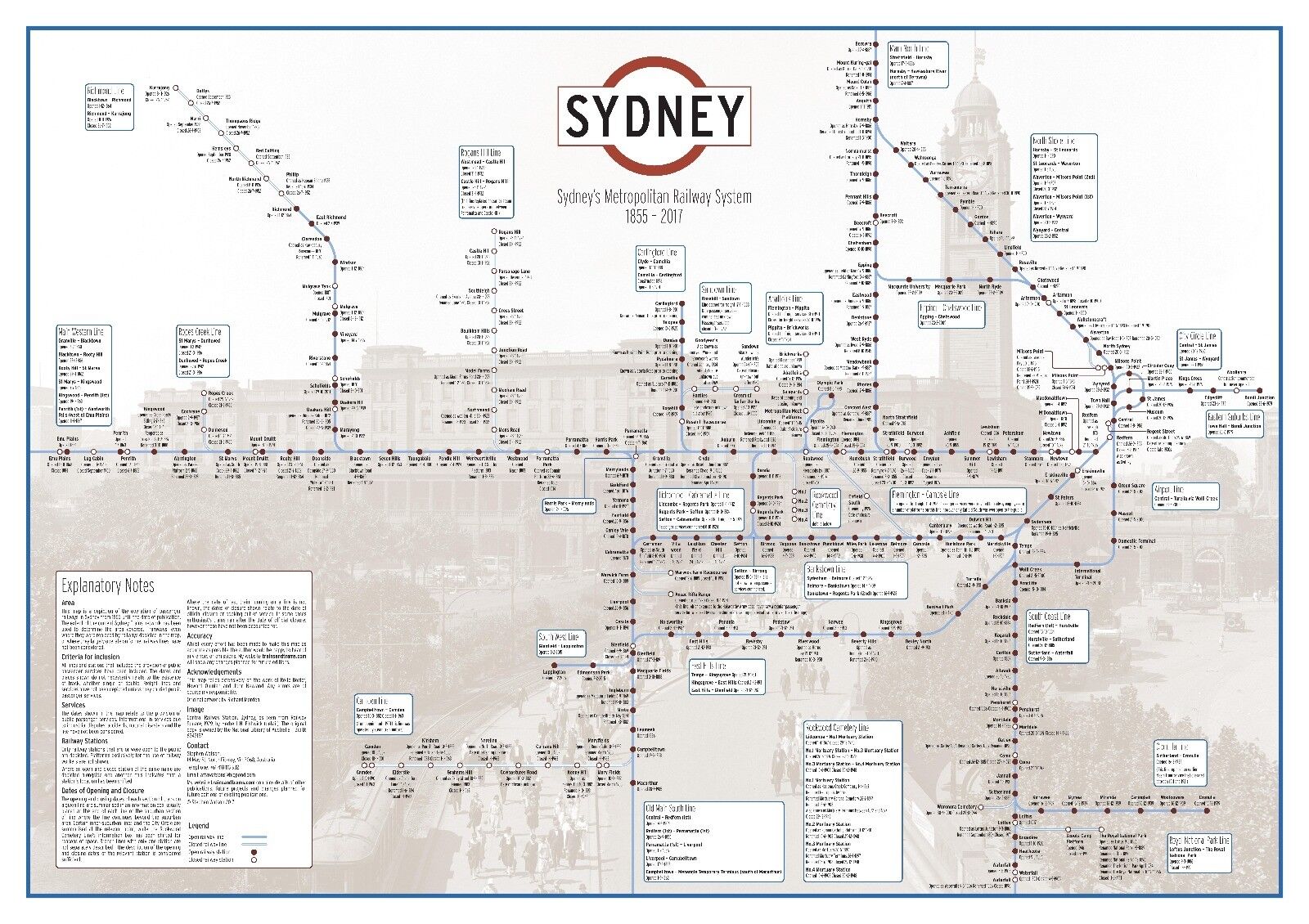 The History of Sydney's Railways 1855-2017