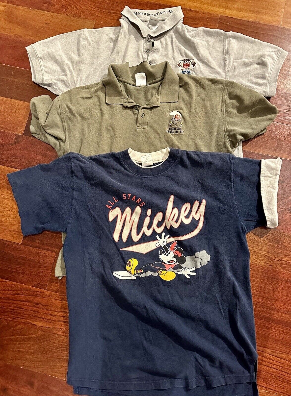 Vintage Mickey Mouse, Taz Manian Devil, Yosemite Sam T-Shirt/Polo Lot Size XL