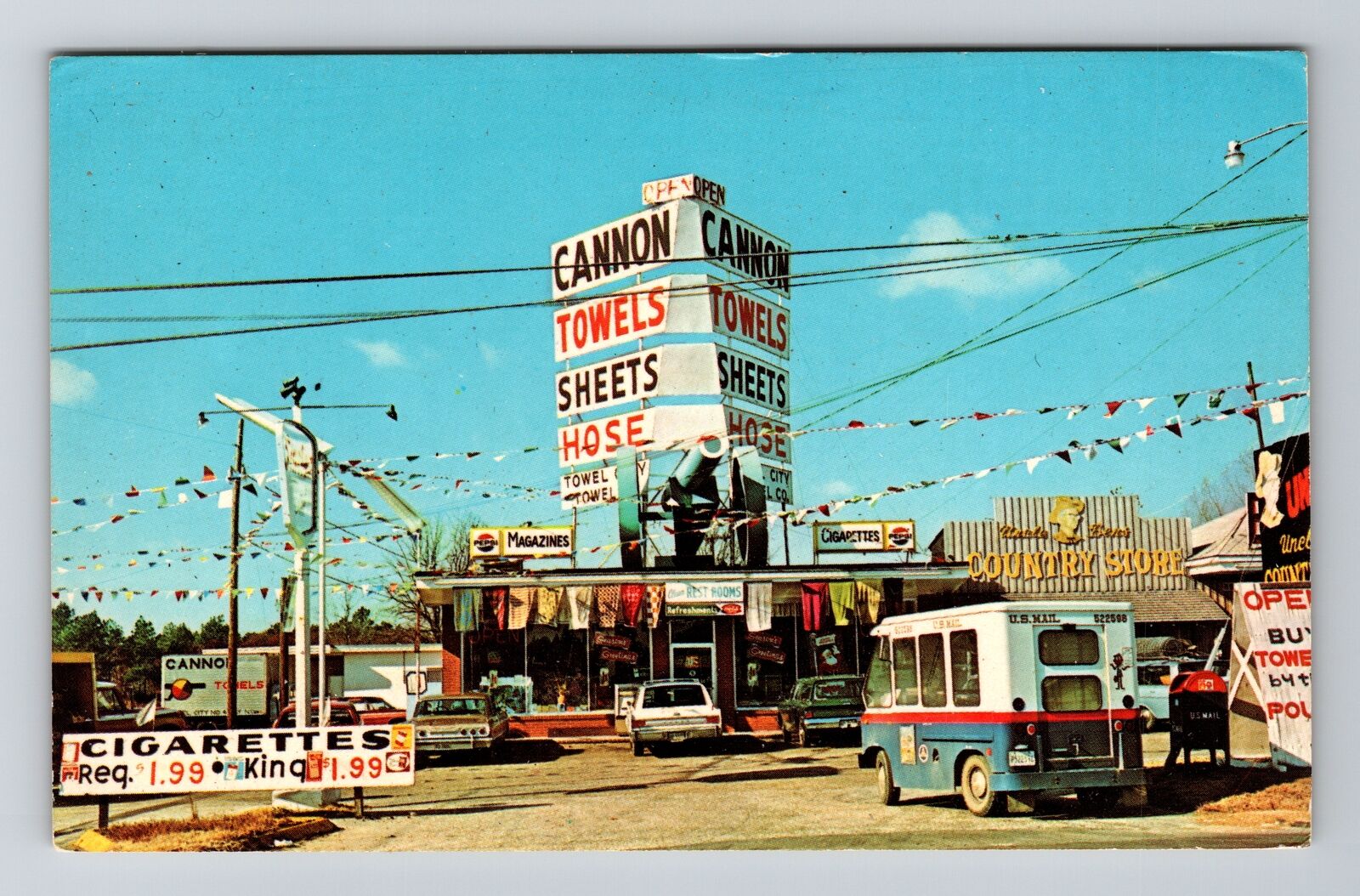 Fayetteville NC-North Carolina, Cannon Towels, City Towel Co., Vintage Postcard