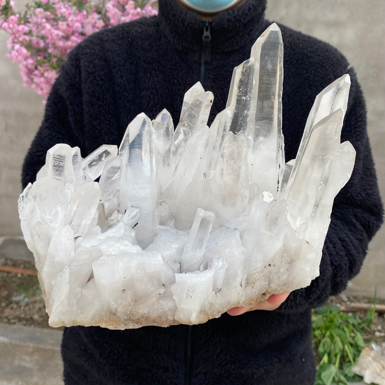 7.2lb Large Natural Clear White Quartz Crystal Cluster Rough Healing Specimen