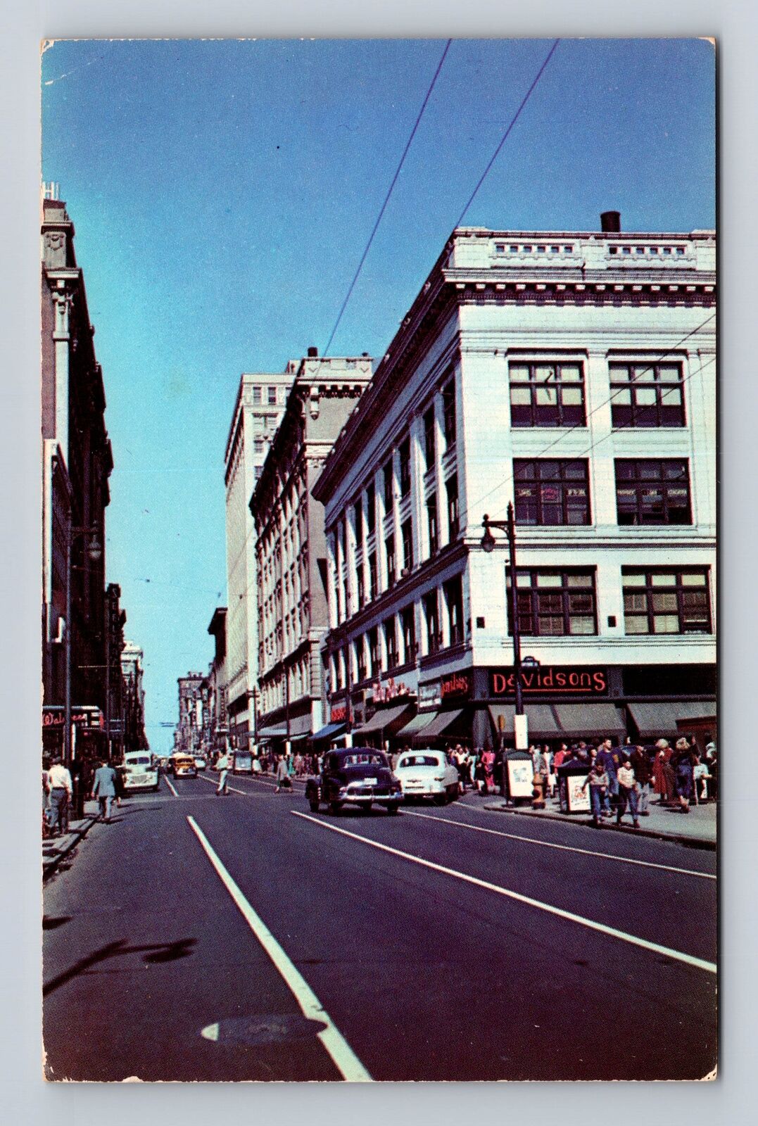 Louisville KY-Kentucky, Fourth Street, Retail District, Vintage Postcard