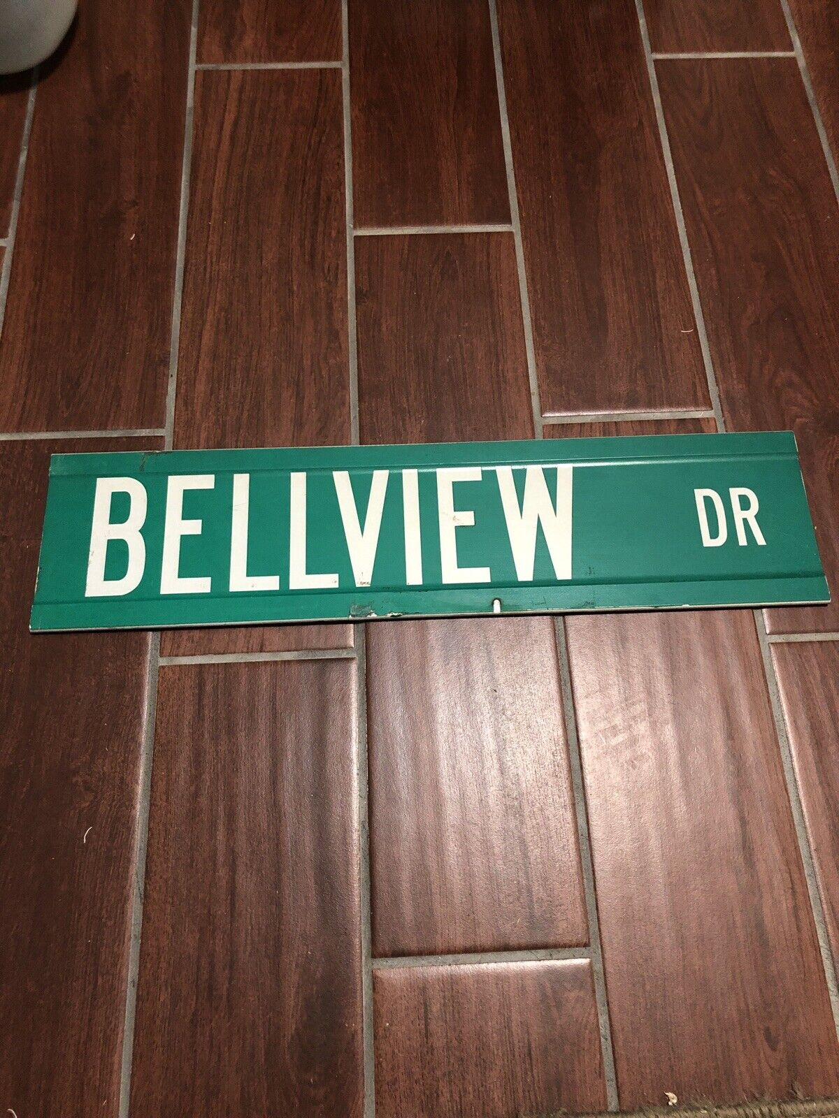 Bellview DR Retired street signs From Pell City Alabama Old Style Signs Vintage