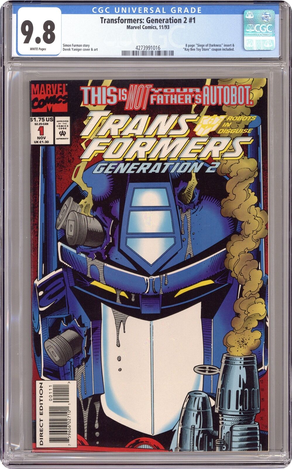 Transformers Generation 2 1N Newsstand Variant CGC 9.8 1993 4273991016