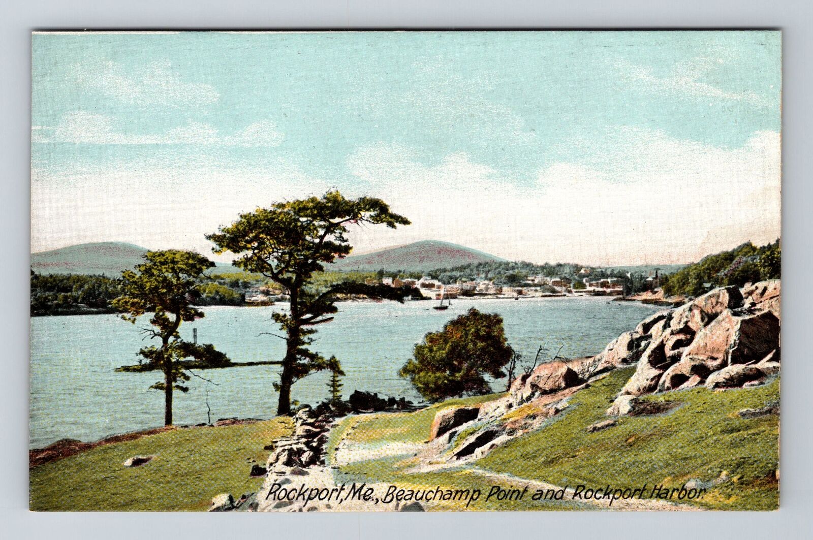 Rockport ME-Maine, Beauchamp Point, Rockport Harbor, Vintage Postcard