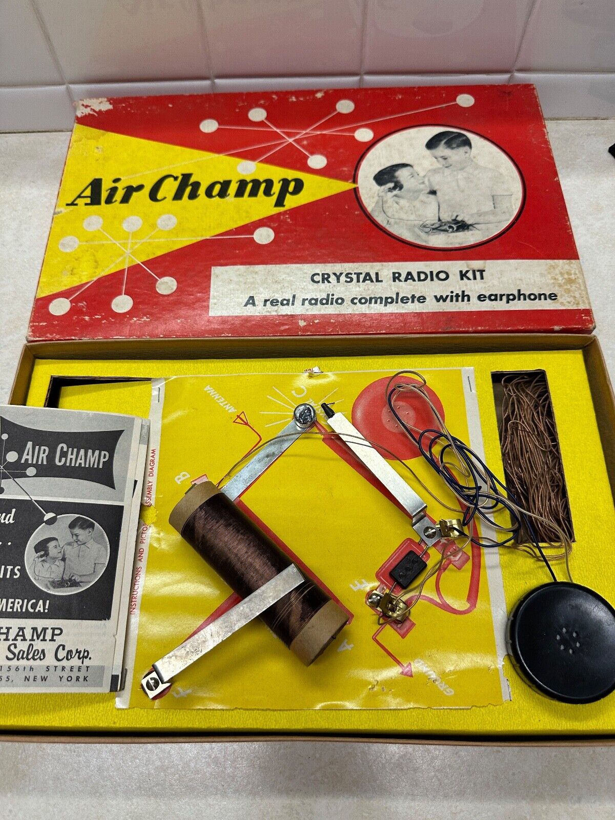 Air Champ AC-50 Crystal Radio Kit & Box