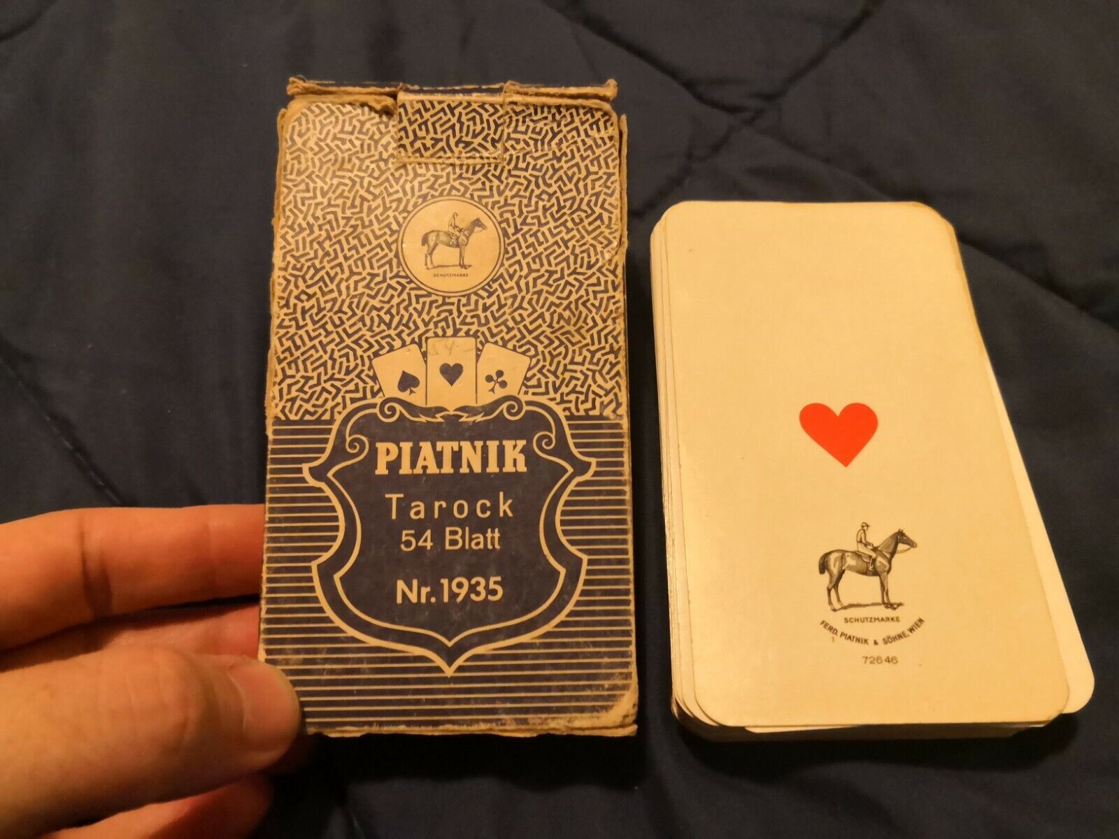 TAROT TAROCK FERD. PIATNIK & SOHNE WIEN AUSTRIA 54 TAROTS IN COMPLETE BOX 